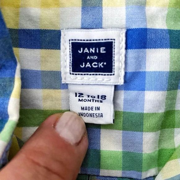 Janie & Jack | Bright Toddler Button Down (12-18 mos) - Picture 4 of 4